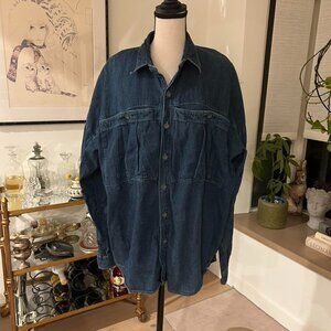 Men's Blue and Navy Shirt